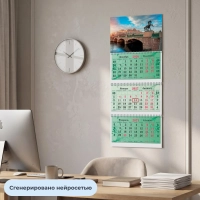 Календарь настенный 3-х блочный 2027 Attache Премиум Санкт-Петербург340x805