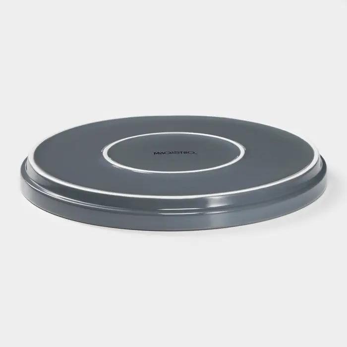 Набор посуды Magistro Night, фарфор, 16 предметов: тарелка d=25.5 см, d=19 см, миска 850 мл, d=15 см, кружка 320 мл, серый