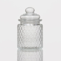 Банка стеклянная для сыпучих продуктов &laquo;Сетка&raquo;, 280 мл, 7,5&times;12 см