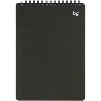 Блокнот А5 60л на гребне BG обл пластик, тисн фольг, черный Блокнот А5 60л на гребне BG обл пластик, тисн фольг, черный