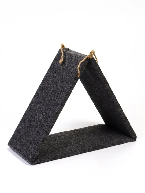 Когтеточка &laquo;Оптимат&raquo;, 44&times;20&times;44 см, ковролиновая, трехсекционная, серая