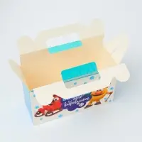 Подарочная коробка Новогодняя Подарочек малый «Смешарики» лицензия 17.5×7×10.5 см (+3.5 см).