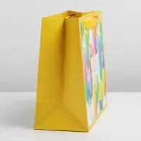 Пакет подарочный ламинированный &laquo;С днём рождения&raquo;, упаковка, ML 27&times;23&times;11.5 см