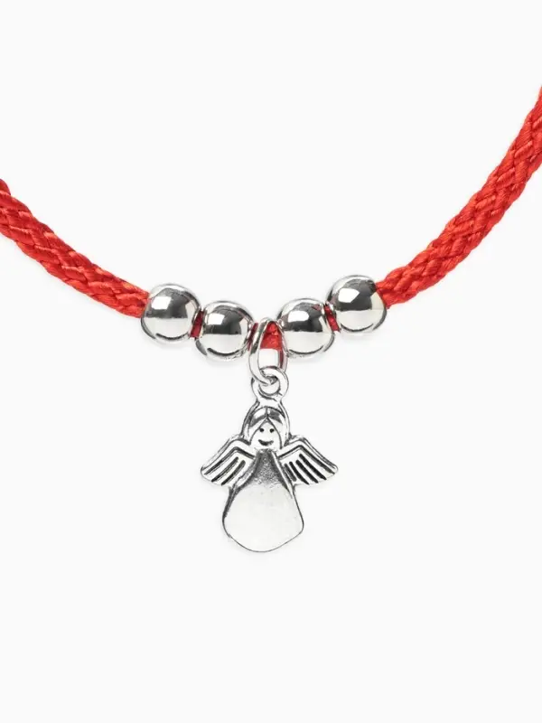 Браслет-оберег &laquo;Красная нить&raquo;, талисман защиты, ангел хранитель, цвет серебро, L=20 см