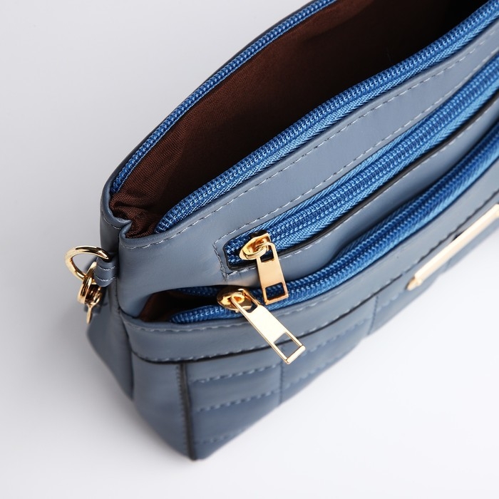 Сумка кросс-боди на молнии, цвет синий