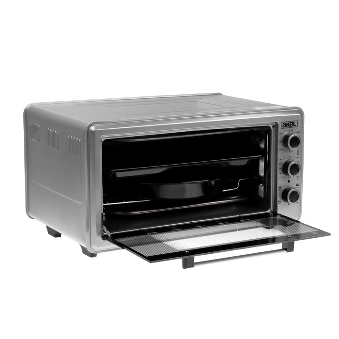 Мини-печь AKEL AF-940, 1300 Вт, 45л, 50-320°С, таймер, гриль, серебристая