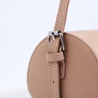 Сумка женская кросс-боди на молнии, 22&times;11.5&times;11.5 см, однотонная, бежевая