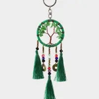 Брелок ловец снов "Древо" 19 см, цв. зелёный Брелок ловец снов "Древо" 19 см, цв. зелёный