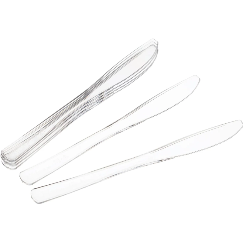 Нож одноразовый 200мм прозрачный ПС 50шт/уп