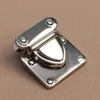 Застёжка для сумки, 3.3×3.8 см, цвет серебряный