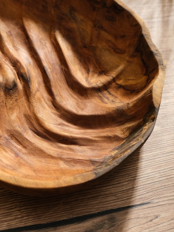 Тарелка Тарелка "Ракушка" дерево Джати, 25х22х5 см, цв. коричневый