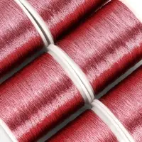 Нитки металлизированные, 91&plusmn;1 м, набор 6 шт., розовые