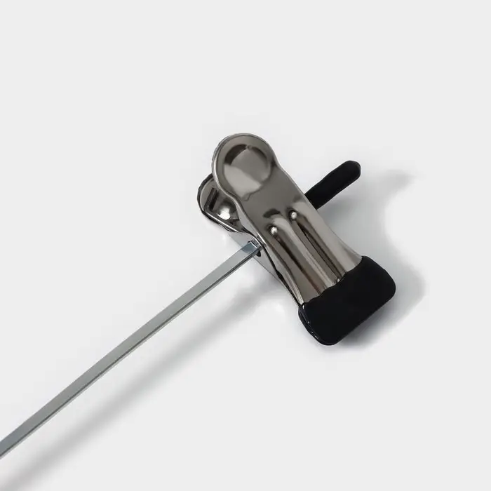 Вешалка для брюк и юбок с зажимами, 30×10 см, серебряная Вешалка для брюк и юбок с зажимами, 30×10 см, серебряная