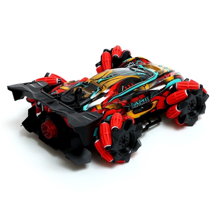 Машина радиоуправляемая «Гоночная», работает от аккумулятора, эффект дыма, световые эффекты, цвет красный Машина радиоуправляемая «Гоночная», работает от аккумулятора, эффект дыма, световые эффекты, цвет красный