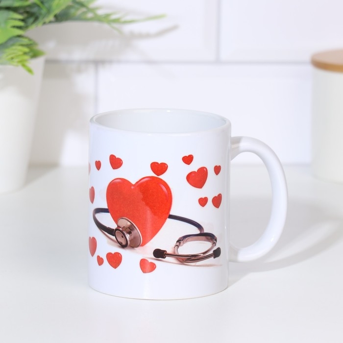 Кружка чайная керамическая «Лучшему доктору в мире! Сердце» Кружка чайная керамическая «Лучшему доктору в мире! Сердце»