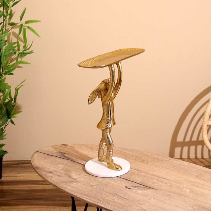 Блюдо Блюдо "Зайка" алюминий 24х38х48 см