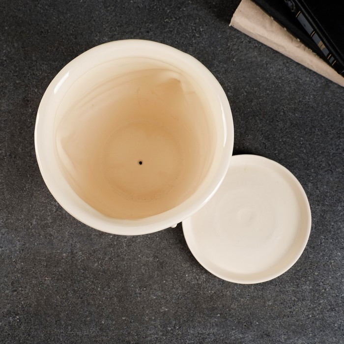 Набор горшков 3шт. Набор горшков 3шт. "Уют" белый: 10л, 3,2л, 1л