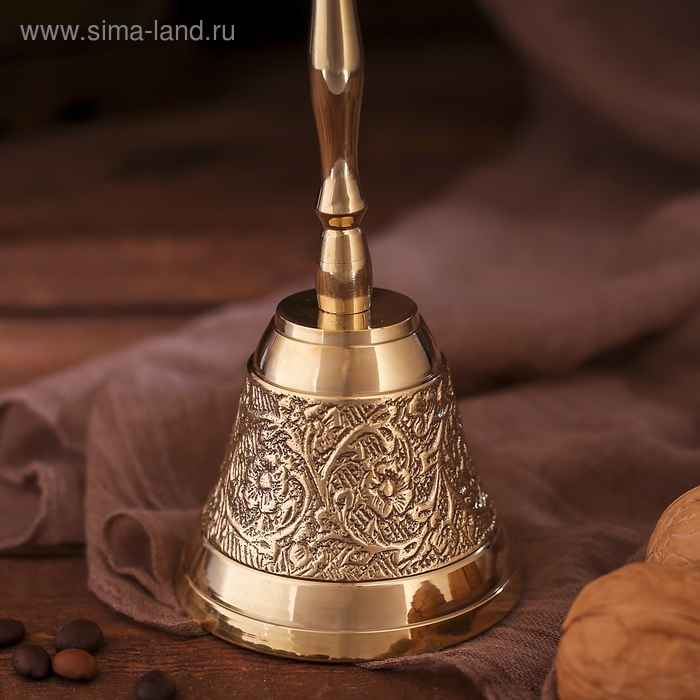 Колокольчик латунь  Колокольчик латунь "Резные узоры" 7,5х7,5х15 см