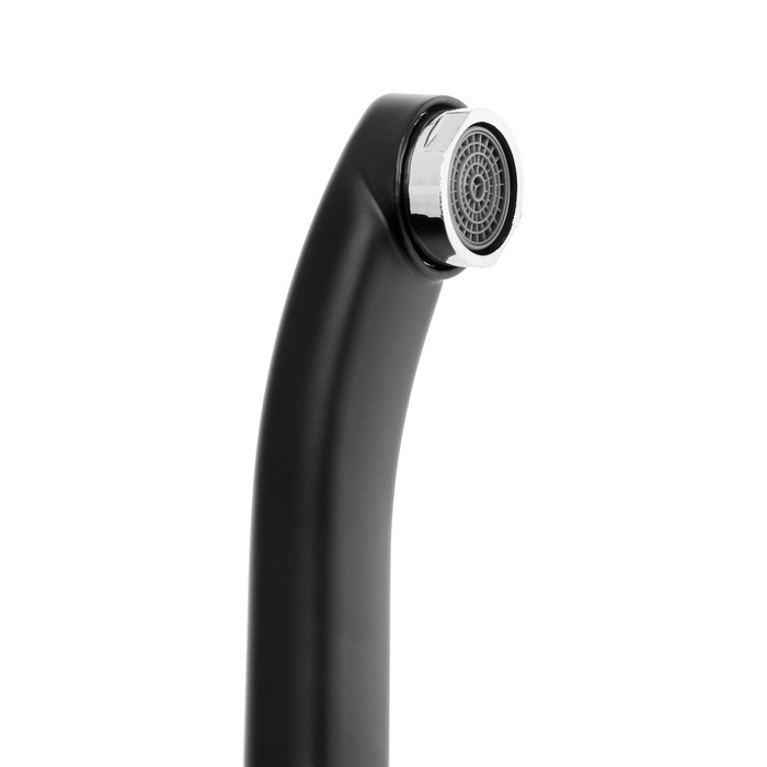 Смеситель для кухни Смеситель для кухни "Эверест" B49-0256, однорычажный, длинный излив, черный