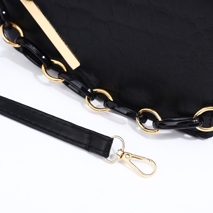 Сумка мессенджер на магните, цвет чёрный Сумка мессенджер на магните, цвет чёрный