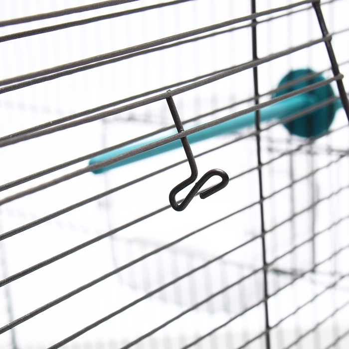 Клетка для птиц Клетка для птиц "Пижон" №104-Б, разборная, 2 секции, 58 х 40 х 88см, бирюзовая