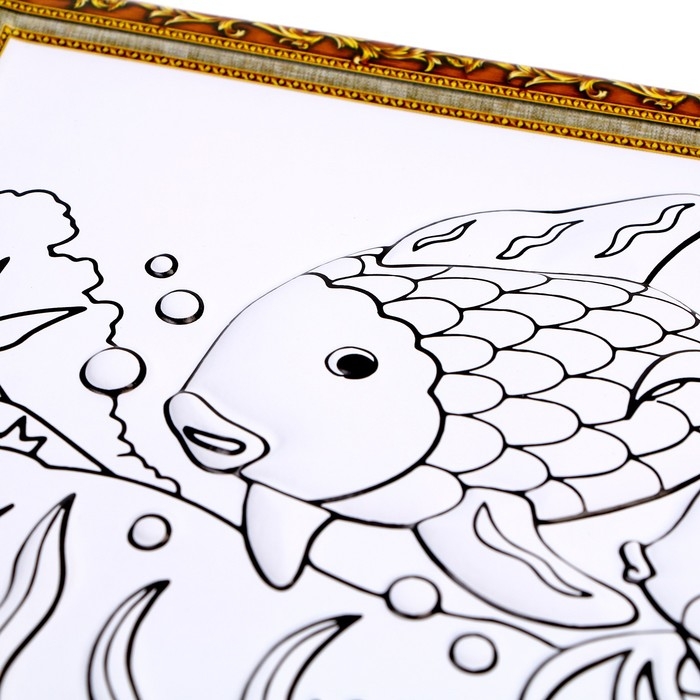 Набор для творчества: аппликация EVA крошкой и раскраска - наклейки «Подводный мир»