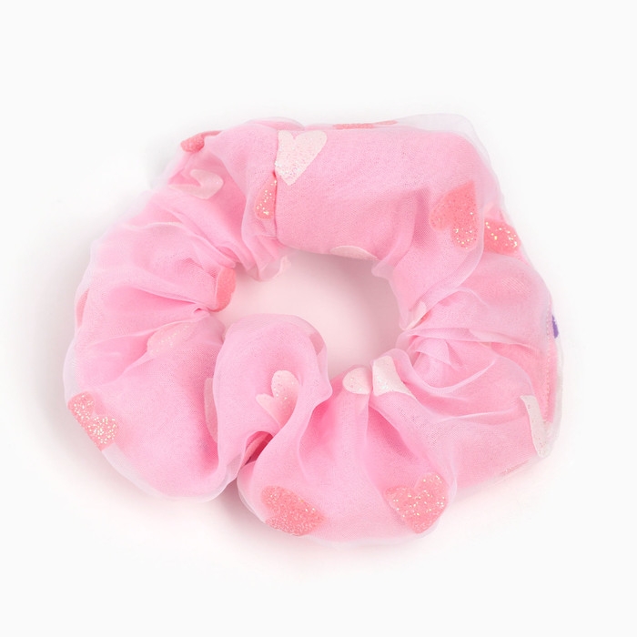 Резинка для волос Резинка для волос "Сердечки", розовая, 11 см, Коты аристократы