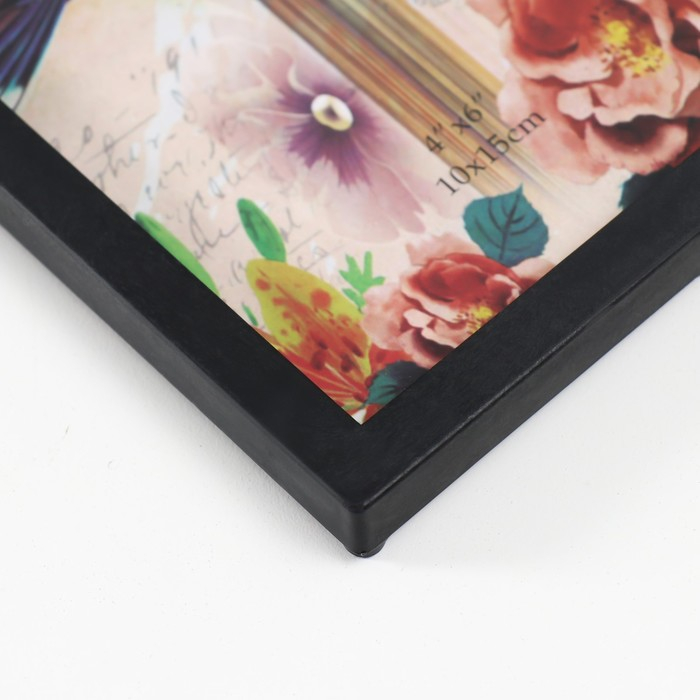 Фоторамка на 8 фото 10х15 см "Розы" чёрная 65,5х31 см