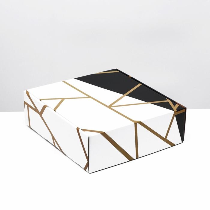 Подарочная коробка Подарочная коробка "Линии", 28,5 х 9,5 х 29,5 см
