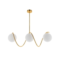 Люстра "Спираль" 3х40Вт E27 золото 20х80х90 см BayerLux