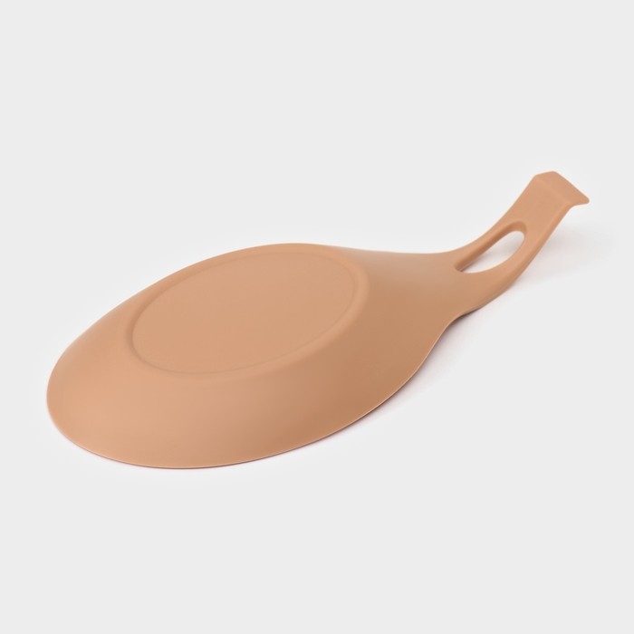 Силиконовая подставка под ложку Доляна «Симпл» 19,5×9,5 см, цвет бежевый Силиконовая подставка под ложку Доляна «Симпл» 19,5×9,5 см, цвет бежевый