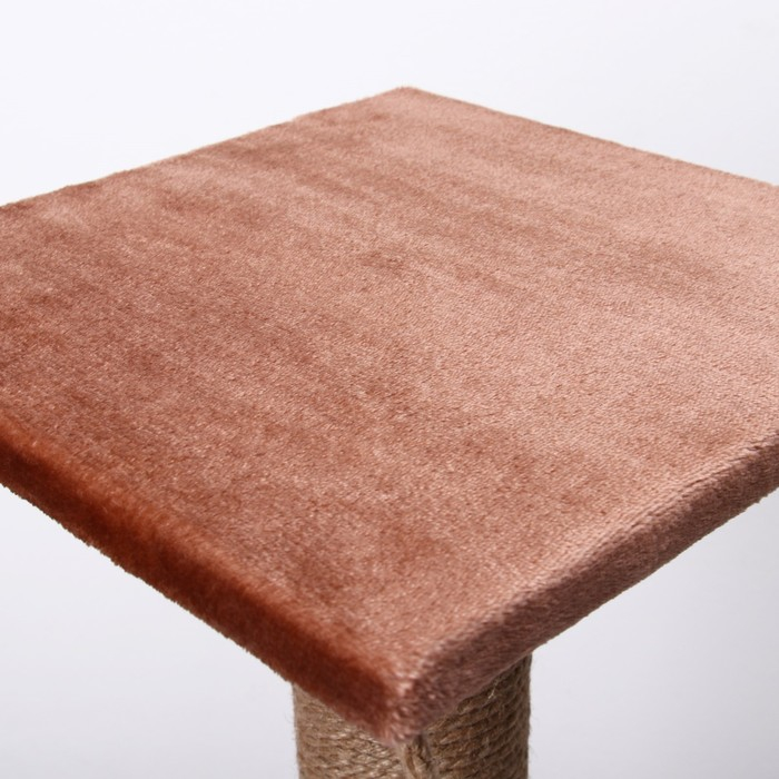 Когтеточка с высоким и толстым столбиком и площадкой, джут, 40 х 40 х 84 см, микс цветов Когтеточка с высоким и толстым столбиком и площадкой, джут, 40 х 40 х 84 см, микс цветов