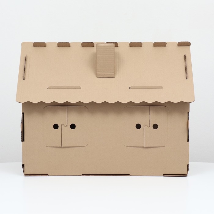 Дом-конструктор для кошек, 59 х 30 х 47 см, крафт