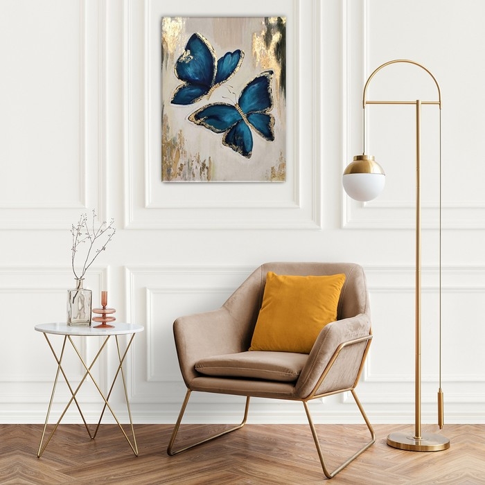 Картина по номерам «Синие бабочки», 13 цветов, с поталью 40 × 50 см Картина по номерам «Синие бабочки», 13 цветов, с поталью 40 × 50 см