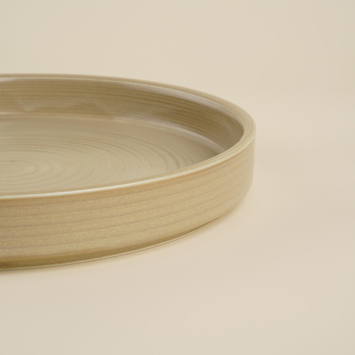 Тарелка обеденная фарфоровая SL Home «Песчаный бриз», d=19 см, цвет бежевый