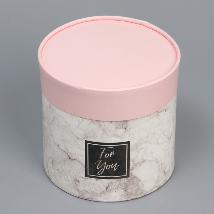 Набор шляпных коробок 2 в 1, упаковка подарочная, «Мрамор», 13 х 13, 16 х 16 см