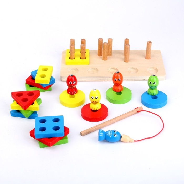 Деревянная пирамидка с рыбалкой «Логика» Деревянная пирамидка с рыбалкой «Логика»