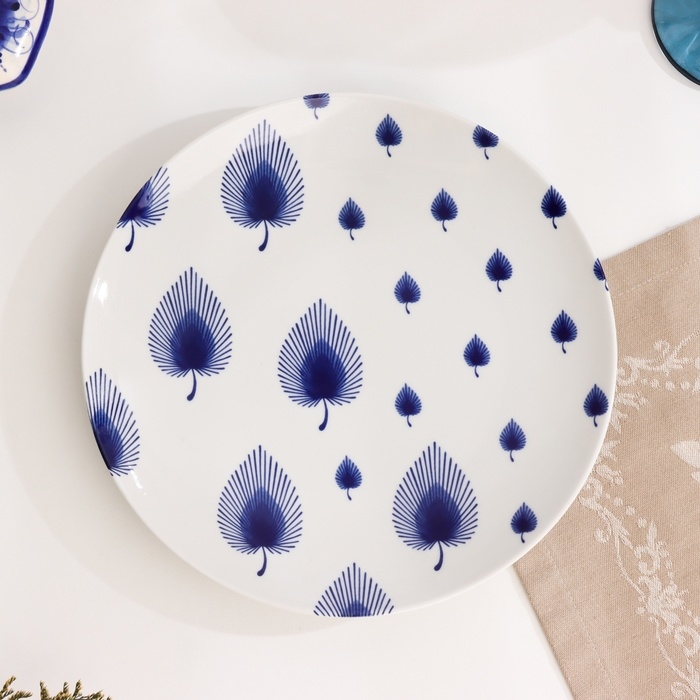 Тарелка Тарелка "Романс фантазия", д-240мм, нео гжель