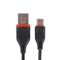 Кабель Eltronic Type-C - USB, 2.4 А, 1 м, зарядка + передача данных, пакет, черный