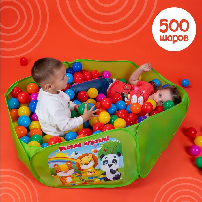 Шарики для сухого бассейна с рисунком, диаметр шара 7,5 см, набор 500 штук, цвет разноцветный Шарики для сухого бассейна с рисунком, диаметр шара 7,5 см, набор 500 штук, цвет разноцветный