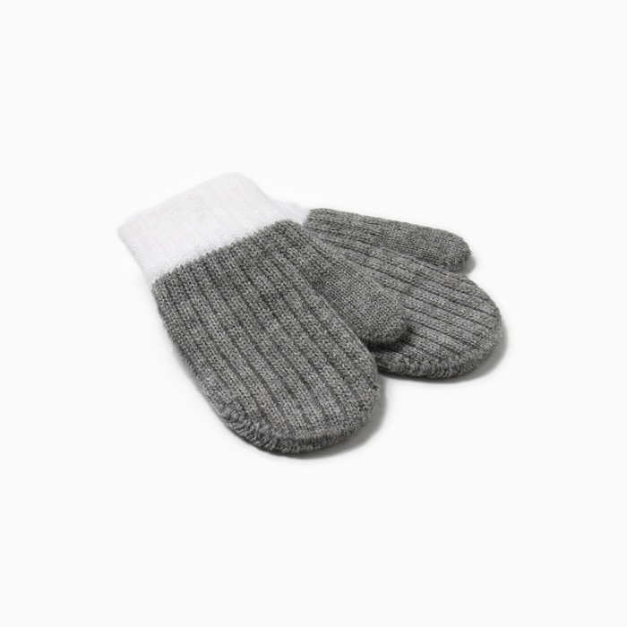Варежки детские MINAKU, цвет серый, 15 см Варежки детские MINAKU, цвет серый, 15 см