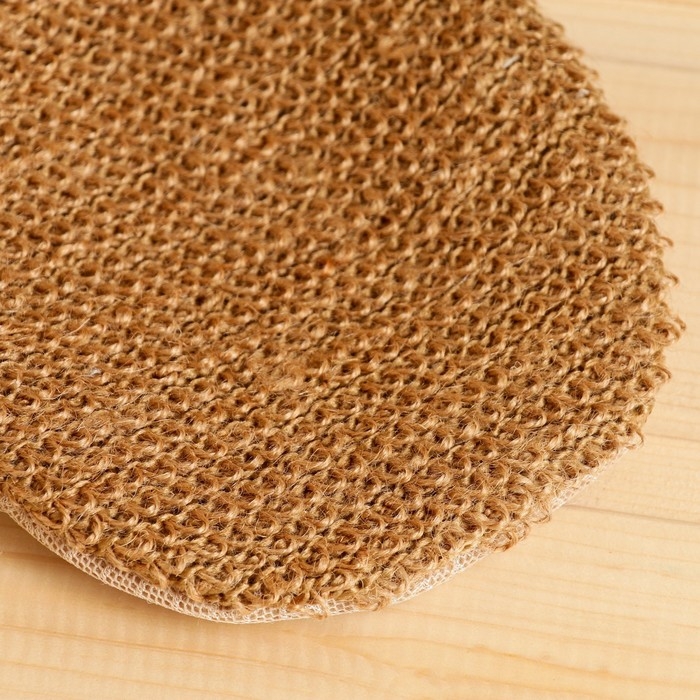 Мочалка двухсторонняя Мочалка двухсторонняя "Рукавица", крапива, 22х13см