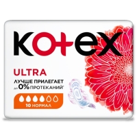 Женские гигиенические прокладки Kotex Ultra Normal, 10 шт.