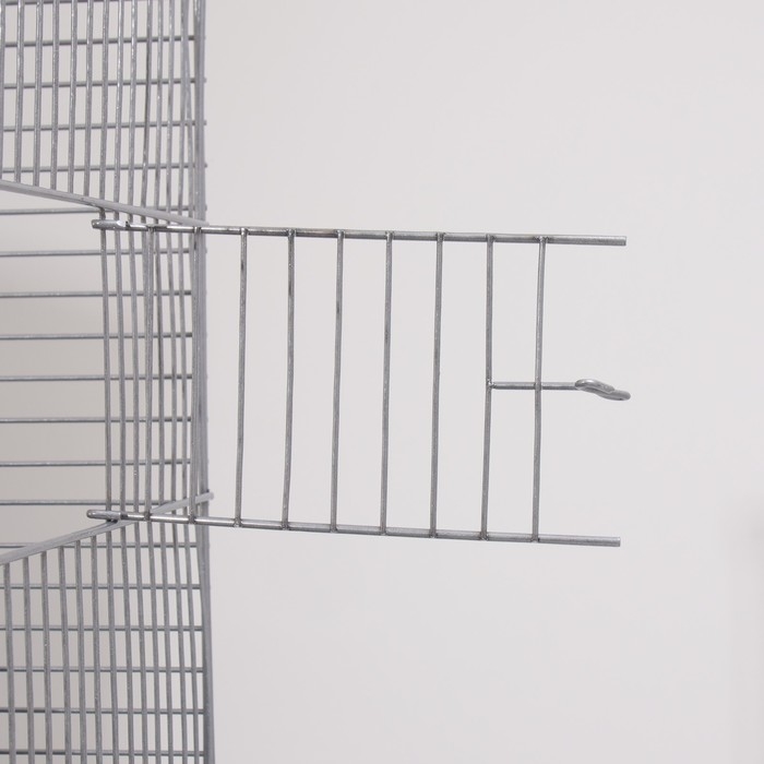 Клетка для птиц Клетка для птиц "Пижон" №104-Б, разборная, 2 секции, 58 х 40 х 88см, серая