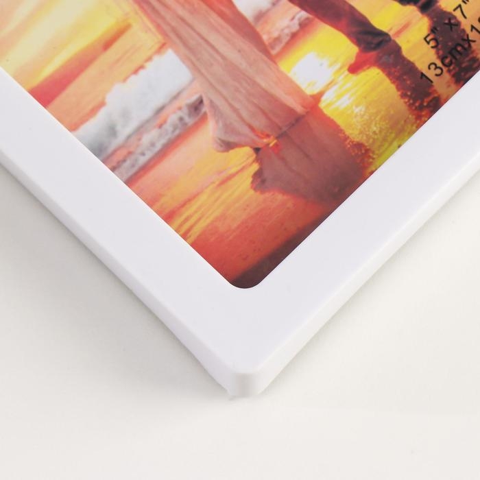 Фоторамка пластик на 10 фото  Фоторамка пластик на 10 фото "Воспоминания" белая, 13х18, 10х15 см (73х37 см)