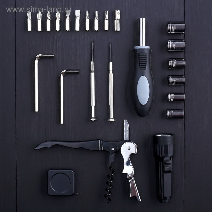 Набор инструментов в формовой бутылке «Настоящему мужчине», подарочная упаковка, 23 предмета Набор инструментов в формовой бутылке «Настоящему мужчине», подарочная упаковка, 23 предмета