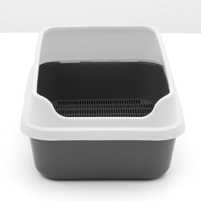 Туалет  Туалет "Сима Люкс" с сеткой и бортом 30 х 39 х 19 см, серый