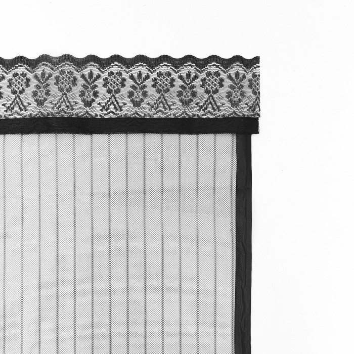 Сетка антимоскитная для дверей, 90 × 210 см, на магнитах, цвет черный Сетка антимоскитная для дверей, 90 × 210 см, на магнитах, цвет черный