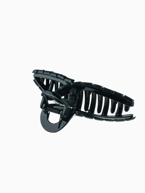 Крабик для волос &laquo;Кэрол&raquo;, петелька, 11&times;4 см, чёрный