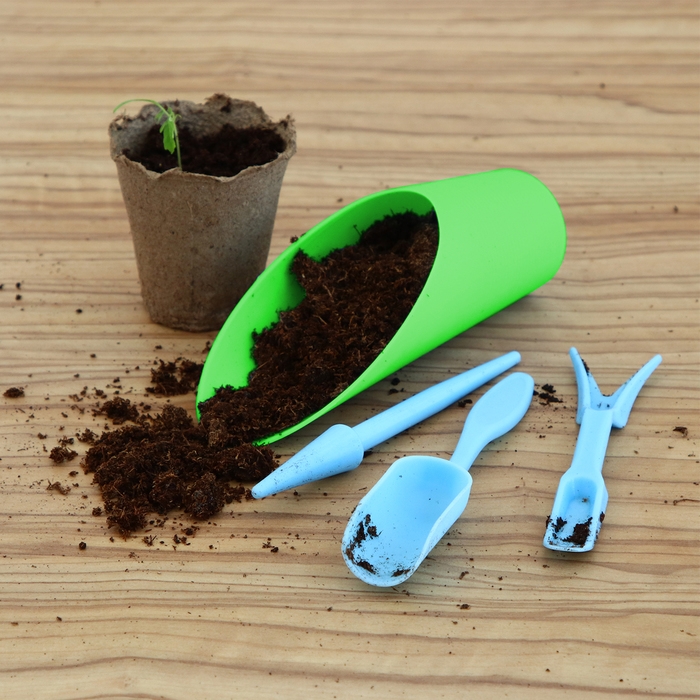Набор посадочного инструмента, 4 предмета: лопатка, вилка, конус, стаканчик, цвет МИКС, Greengo Набор посадочного инструмента, 4 предмета: лопатка, вилка, конус, стаканчик, цвет МИКС, Greengo